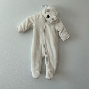 Soft and warm bear onesie